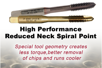 High Performance Reduced Neck Spiral Point Gold Oxide, Titanium Nitride, Titanium Carbon Nitride, Titanium Aluminum Nitride High Performance Reduced Neck Spiral Point Gold Oxide, Titanium Nitride, Titanium Carbon Nitride, Titanium Aluminum Nitride