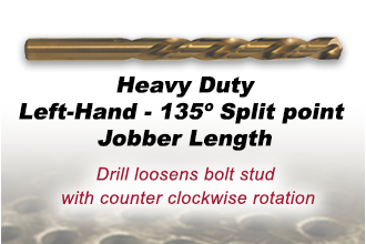 Left Hand Heavy Duty Jobber Length Left Hand Heavy Duty Jobber Length - Norseman Drill and Tool